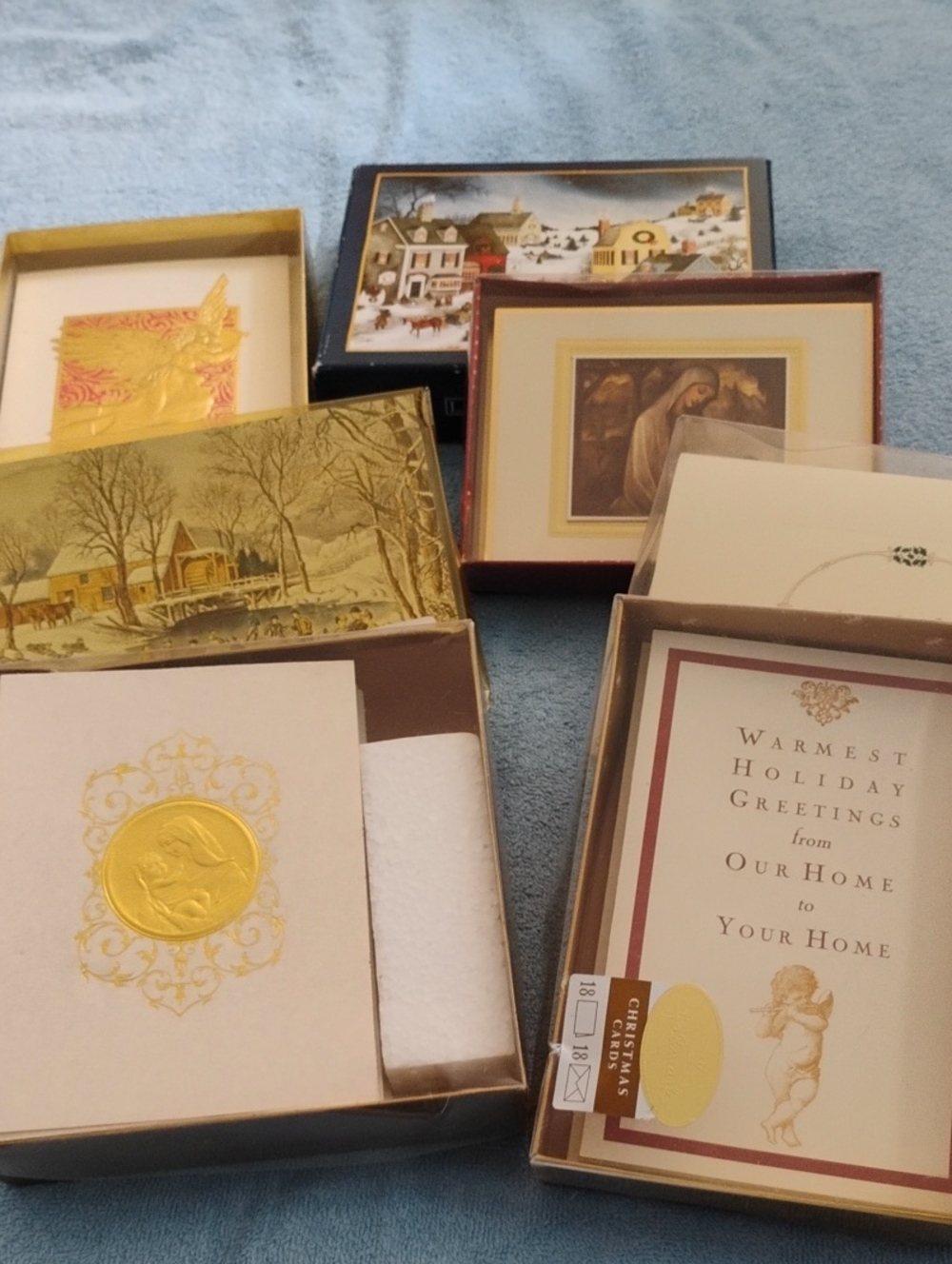 Opened Boxed Christmas Cards